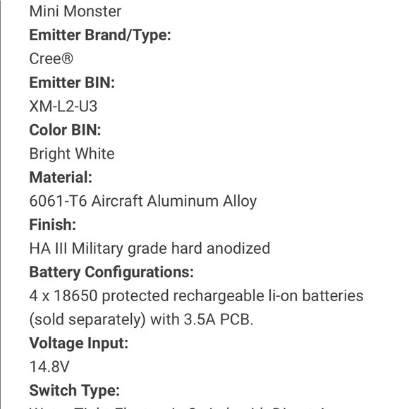 NITE CORE TM11 FLASHLIGHT. 2000 Lumens! - Picture 7 of 8